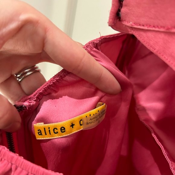Alice + Olivia pink strapless cocktail dress - Picture 3 of 3
